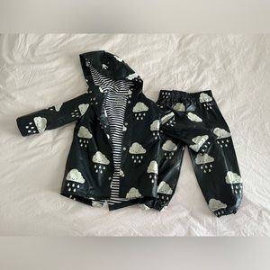 Whistle and Flute Raincoat and Splashpants, Sz 1-2